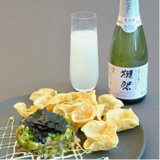 Japanese Sake and Food Pairing 15 –<br>Tuna & Wasabi-Nori Tartare x Dassai Sparkling